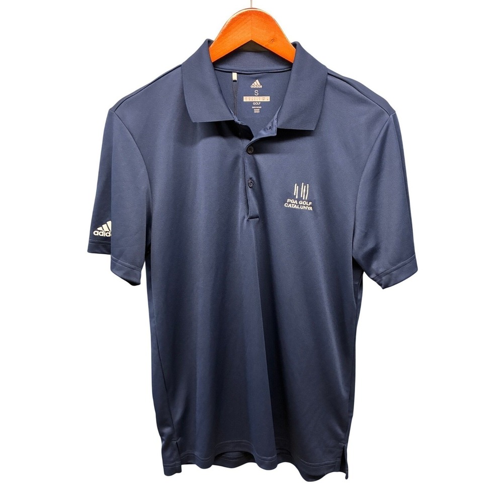 Adidas PGA Catalunya Golf Polo Shirt Mens S Navy Blue Activewear Sporty NWT